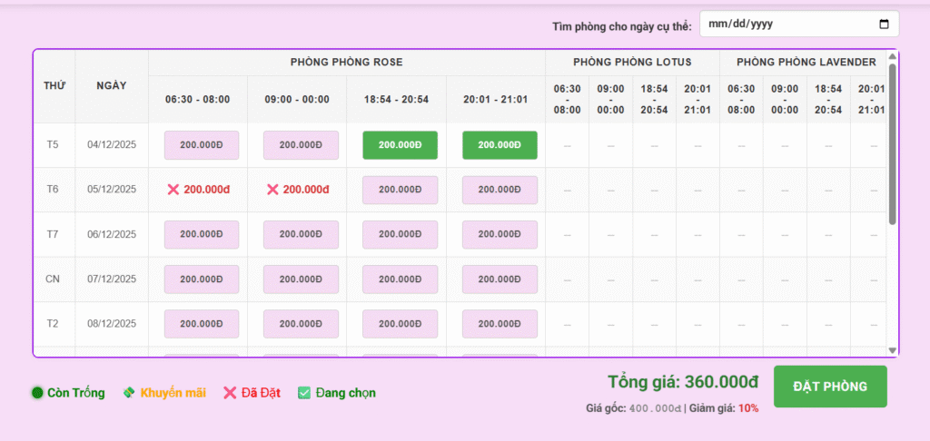 Thiết Kế Web Đặt Phòng Khách Sạn Theo Giờ Chuyên Nghiệp