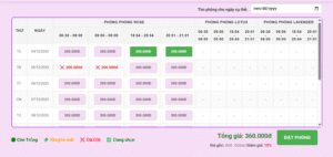 Thiết Kế Web Đặt Phòng Khách Sạn Theo Giờ Chuyên Nghiệp